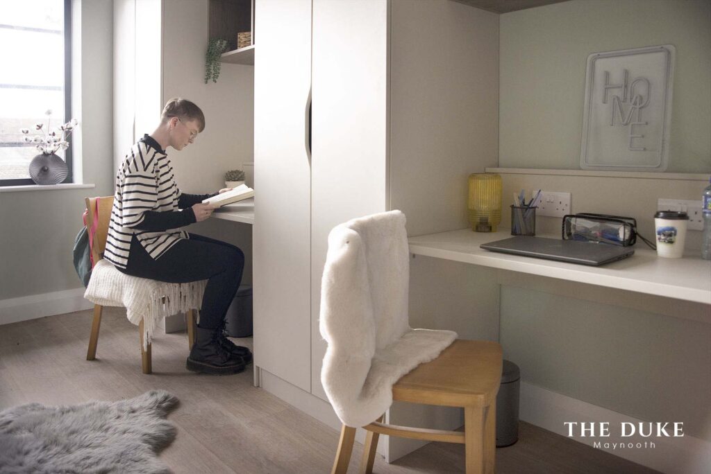 The Duke Student Accommodation Maynooth Twin Room Study Space