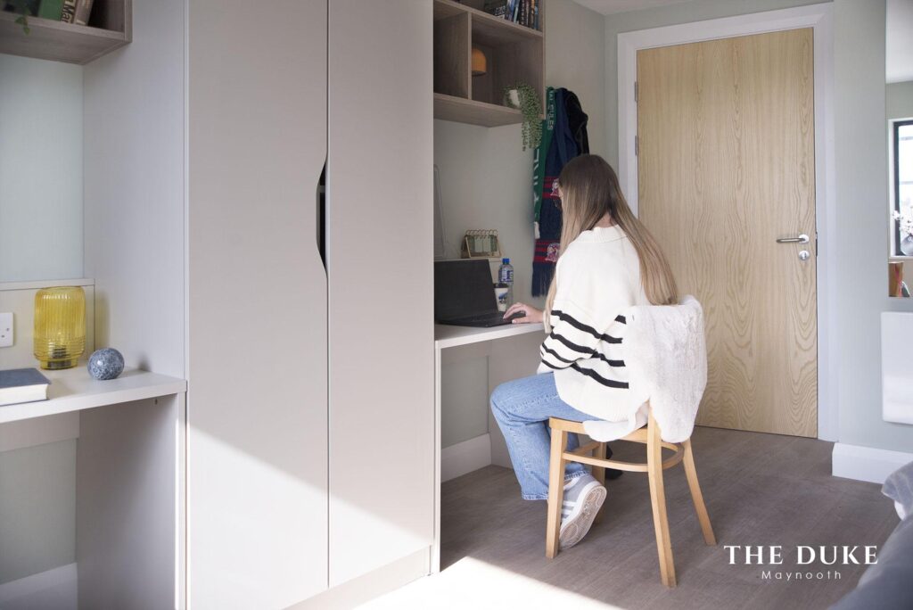 The Duke Student Accommodation Maynooth Twin Room Study Space image